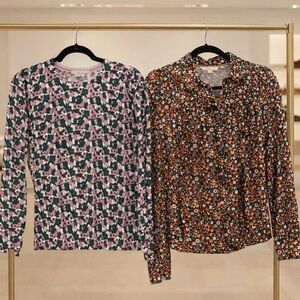 ***Boden bundle**** Two Boden Pink and Black Floral Tops